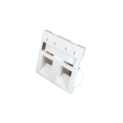 Hb-Eamb2 International Plate, 2-Port, Angled Module, 50 X 50 Mm, Beige