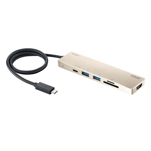 Aten-UH3239 Usb-C Multiport Mini Dock With Power Pass-Through