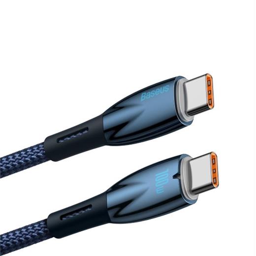 Baseus Glımmer Serıes 100W 100 Cm Pd Type-C To Type-C Şarj Kablosu Mavi Cadh000703 
