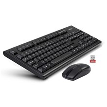 A4 Tech 3100N Q Kablosuz Klavye Mouse Set Siyah