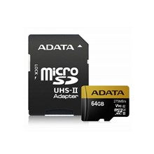 Adata 64GB MicroSD Kart 275/155MB/s Class10-AUSDX64GUII3CL10-CA1