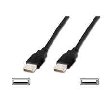 AK-300101-030-S USB 2.0 Bağlantı Kablosu, USB A Erkek - USB A Erkek, 3 metre, AWG 28, USB 2.0 uyumlu, UL, siyah renk 