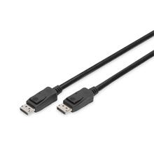AK-340106-020-S Digitus DisplayPort Bağlantı Kablosu, DP Erkek <-> DP Erkek, 2 metre, kilit mekanizmalı, Ultra HD 8K, DP 1.3/1.4, siyah renk