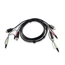ATEN-2L-7D02UH USB Hdmi KVM Kablosu, Hoparlör ve Mikrofon bağlanabilir, 1.8 Metre