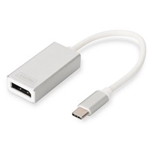 DA-70844 Digitus USB 3.0 (USB Tip C) <-> DisplayPort Grafik Adaptörü<br>
Giriş: 1 x USB Tip C erkek (bilgisayar bağlantısı) <br>
Çıkış: 1 x DP yuva ((Ultra HD, 4K, 3840 x 2160p@30Hz)<br>
Alüminyum