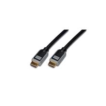 DK-108059 Digitus Hdmi High Speed Ethernet Bağlantı Kablosu (Hdmi 1.4), 1080p, Tip A Erkek - Tip A Erkek, 5 metre, CU, AWG30, 2x zırhlı, UL, altın kaplama, siyah/gri renk
