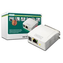 DN-13001-1 Digitus 1 port Fast Ethernet Print Server, 1 x DB-36-pin erkek centronics, 1 x RJ45 