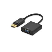 ED-84506 ednet DisplayPort <-> VGA Adaptör Kablosu, DP Erkek- HD15 Dişi, 0.15 metre, DP 1.2 uyumlu, UL, siyah renk 