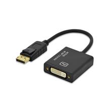 ED-84516 ednet DisplayPort (DP) <-> DVI-I Adaptörü, Kablolu, DP Erkek - DVI-I (24+5) Dişi, 0.20 metre, kilit mekanizmalı, UL, CE, siyah renk, altın