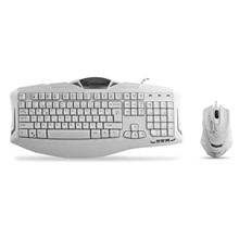 Everest Rampage Km-R5 Beyaz Usb 3 Farklı Ledli Gaming Q Multimedia Klavye + Mouse Set