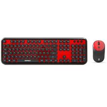 Everest Round Km-6282 Siyah/Kırmızı Kablosuz Q Multimedia Klavye + Mouse Set