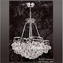 Global Altılı Kristal Taşlı Modern Avize