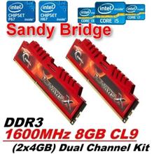 Gskill RipjawsX DDR3-1600Mhz CL9 8GB (2x4GB) DUAL (9-9-9-24) 1.5V F3-12800CL9D-8GBXL