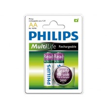 Philips 2000 Mah AA ŞARJLI PİL 2 Li