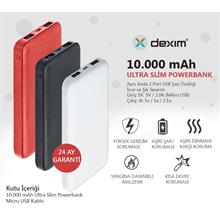 Dexım 10.000 mah Ultra Slim Powerbank Siyah