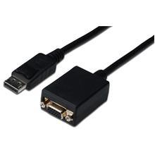 Beek BC-DSP-DP-HD15 DisplayPort VGA Adaptör Kablosu DP Erkek-HD15 Dişi 0.15 metre kilit mekanizmalı CE siyah renk