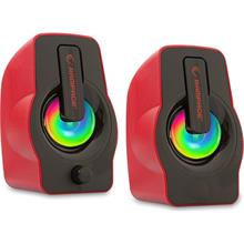 RAMPAGE RMS-G7 FALSETTO 2.0 6 Watt RGB Ledli Kırmızı Multimedia Gaming USB Speaker