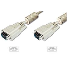 BC-DSP-VG-MM-05 Beek VGA Monitör Kablosu, DSUB 15 erkek <-> DSUB 15 erkek, 5 metre, 3Coax/7C, AWG28, 2x ferrite filtreli, bej renk