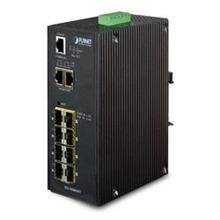 PL-IGS-10080MFT Endüstriyel Tip Yönetilebilir Switch (Industrial Managed Switch)<br>8 x 100/1000Base-SX/LX mini-GBIC yuva<br>2-Port 10/100/1000T<br>IP30, -40~75 Derece C
