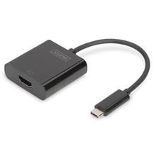 DA-70852 Digitus USB 3.1 (Gen. 1) (USB Tip C) <-> Hdmi Grafik Adaptörü<br>Giriş: 1 x USB Tip C erkek (bilgisayar bağlantısı için)<br>Çıkış: 1 x Hdmi A (19 pin) dişi (Ultra HD, 4K, 3840 x 2160p@30Hz)<br>Plastik