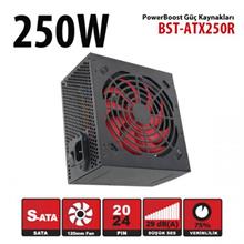 PowerBoost BST-ATX250R 250w, PPFC 12cm Kırmızı Fanlı ATX PSU (Retail Box) BST-ATX250R