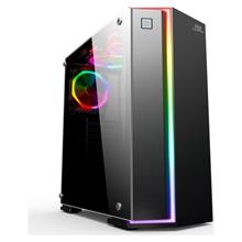 PowerBoost VK-G3906S USB3.0 Siyah Rainbow RGB Fan Strip kasa (PSU Yok) VK-G3906S