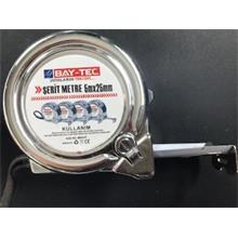 Bay-Tec Mk4147 5Mt 25MM Krom Şerit Metre
