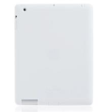 simplism Silicone Ipad 3/Ipad 4. Nesil Kılıf ve Standı   Ekran Koruyucu Film (Beyaz)