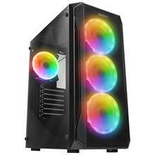 Everest X-Racer Peak 600W Temperli Camlı 4*12Cm Rgb Fan Atx Mıdı Tower Gaming Oyuncu Kasası 