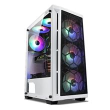 PowerBoost PB-T001BW Full Beyaz Mesh Panel RGB fan kasa (PSU Yok) T01W