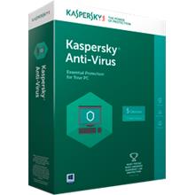 Kaspersky Antı-Vırus 5 Kullanıcı 1 Yıl