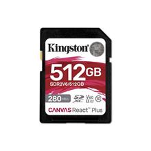 Kingston 512G Sdxc Canvas React Plus (280-150)Mb/S Sdr2V6/512Gb