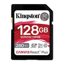 KINGSTON 128GB React+ SDXC SDR2V6/128GB