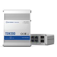 TE-TSW200 Endüstriyel Yönetilemeyen PoE+ Gigabit Switch (Industrial Unmanaged PoE+ Gigabit Switch)<br>
8 x 10/100/1000 IEEE 802.3at/af PoE+ port (Port 1 - 8) (Port başına 30 watt) (PoE Güç Bütçesi maks. 240 Watt)<br>
2 x SFP port
