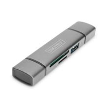 DA-70886 Digitus Çift Kart Okuyucu Hub, USB-C™ / USB 3.0, OTG ( Combo Kart Okuyucu Hub (USB-C + USB 3.0),  1 x SD, 1 x MicroSD, 1 x USB 3.0, gri renk)<br>
Digitus Dual Card Reader Hub USB-C™ / USB 3.0, OTG ( Combo Card Reader Hub (USB-C+USB 3