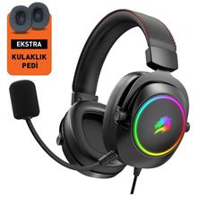 GameBooster H44 RGB USB7.1 Siyah Profesyonel Oyuncu Kulaklığı EG002