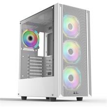 PowerBoost X-12W USB 3.0 Mesh 4 x ARGB Fanlı Beyaz Kasa (PSU Yok) JBST-X12W