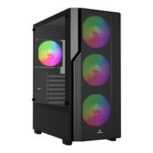 GameBooster CRUX E650B 650W 80+ USB 3.0 Mesh 4*Rainbow Fanlı Mid-T E-ATX Gaming Siyah Kasa C01 BLACK