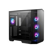 MSI MAG PANO 100R PZ Temperli Cam 3x120mm 1x120mm ARGB Fan ATX Panoramik Gaming Bilgisayar Kasası Siyah