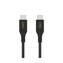 CAB015BT1MBK - Belkin CAB015 BoostCharge Örgülü USB-C den USB-Cye 240W 1m Kablo - Siyah