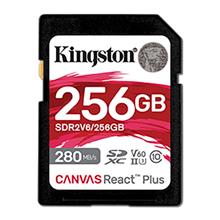 KINGSTON 256GB React+ SDXC SDR2V6/256GB