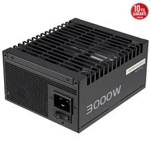 ASUS PRO WS 3000W PLATINUM PSU, PROFESYONELLER İÇİN ÜST DÜZEY VOLTAJ KARARLILIĞI SAĞLAR VE DÖRT EKRAN KARTINI DESTEKLEYEREK ZORLU YAPAY ZEKA YÜKLERİNE UYGUNDUR.