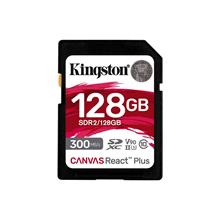 Kingston SDR2/128GB Canvas React Plus SDXC UHS-II 300R-260W U3 V90 for Full HD-4K-8K Hafıza Kartı