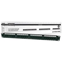 DN-91524U Digitus 19 Inch 24 Port Cat-5E UTP Patch Panel, 50 µ (Mikron), Altın Kontak, Zırhsız