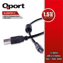 QPort Q-USBTM1.5 Micro Usb 2.0 Telefon Kablosu