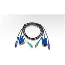 ATEN-2L-5002P/C PS/2 KVM Kablosu, VGA Monitör 15 pin HDB Dişi, PS/2 Klavye 6 pin mini-DIN Erkek, PS/2 Mouse 6 pin mini-DIN Erkek <-> VGA Monitör 15 pin HDB Erkek, PS/2 Klavye 6 pin mini-DIN Erkek, PS/2 Mouse 6 pin mini-DIN Erkek, 1.80 metre 