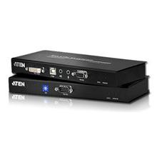 ATEN-CE600 Dvi KVM (Keyboard/Video Monitor/Mouse) Mesafe Uzatma Cihazı, Ses (hoparlör ve mikrofon) bağlantı desteği, 60 metre, USB Konsol, ESD ve gerilimdeki ani yükselmelere karşı korumalı<br>
USB Dvi Cat 5 KVM Extender (1024 x 768@60m) 