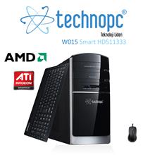 Technopc W015 Smart HD511333  AMD X4  5150  4GB 500HDD  DVDRW FDOS