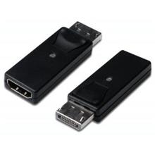 AK-340602-000-S DisplayPort (DP) <-> Hdmi Adaptörü, DP Erkek <-> Hdmi A Dişi, DP 1.1a uyumlu, Plastik, Siyah Renk