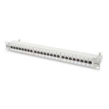 DN-91624S-EA Digitus 19 Inch 24 Port Cat-6a EA Sınıfı FTP Patch Panel, Zırhlı, 1U, tozdan korumak için kapaklı, 8P8C, gri RAL 7035 renk